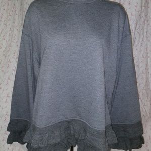 Zara Trafaluc Frilly Gray sweatshirt  -